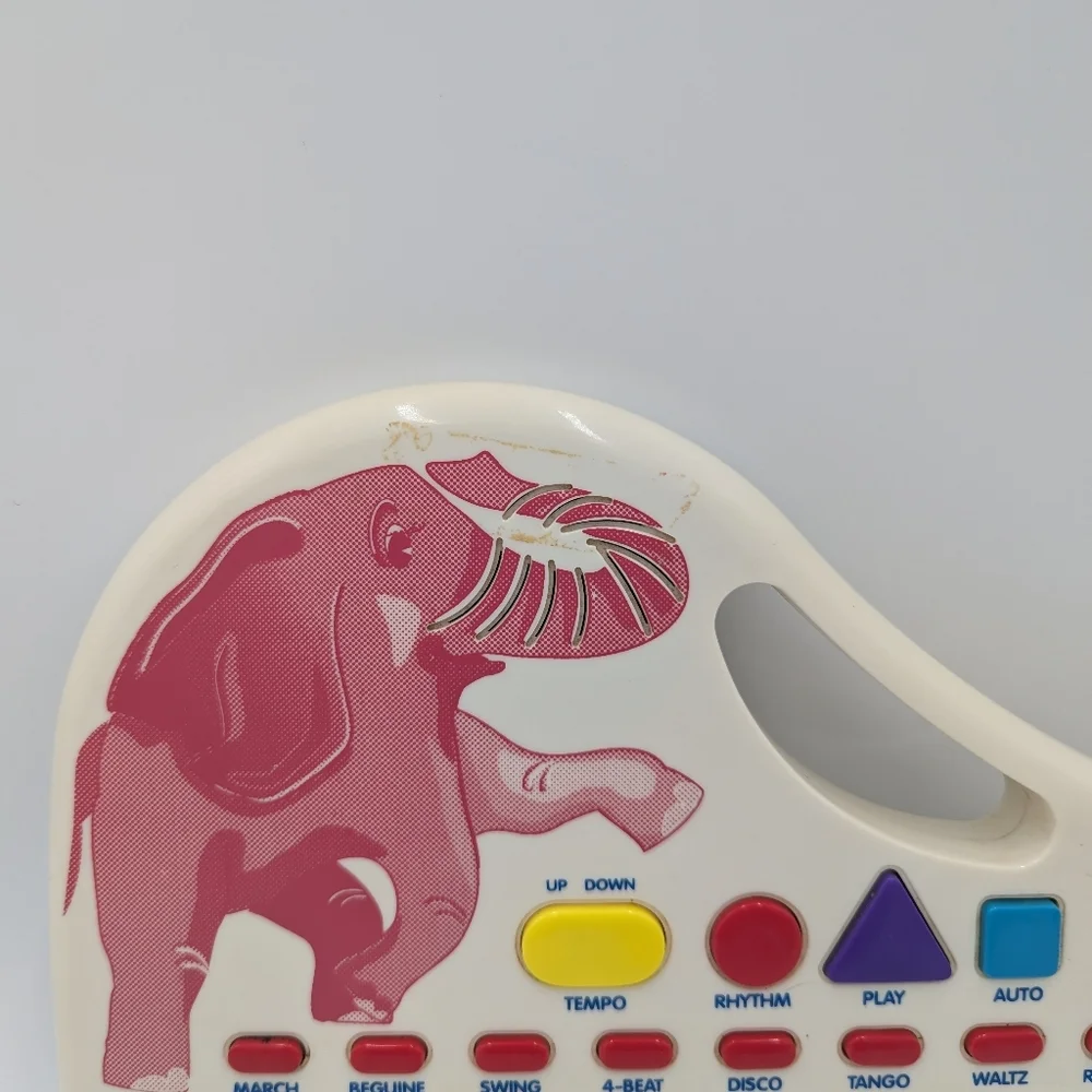 Vintage Radio Shack Kids Musical Keyboard Toy Elephant Battery Operated Works